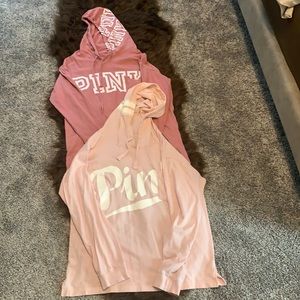 Pink hooded long sleeves